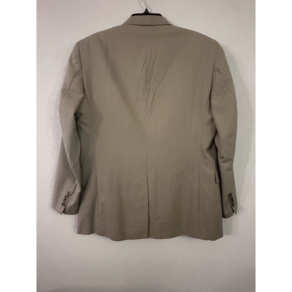 JOS A. Bank Beige Pinstripe Sport Blazer‎ Coat Men's SIZE 40R - Picture 2 of 11